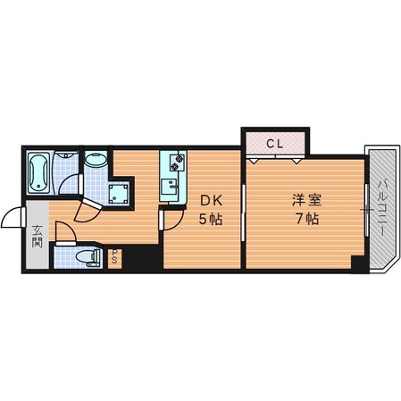 クレシア東心斎橋の物件間取画像